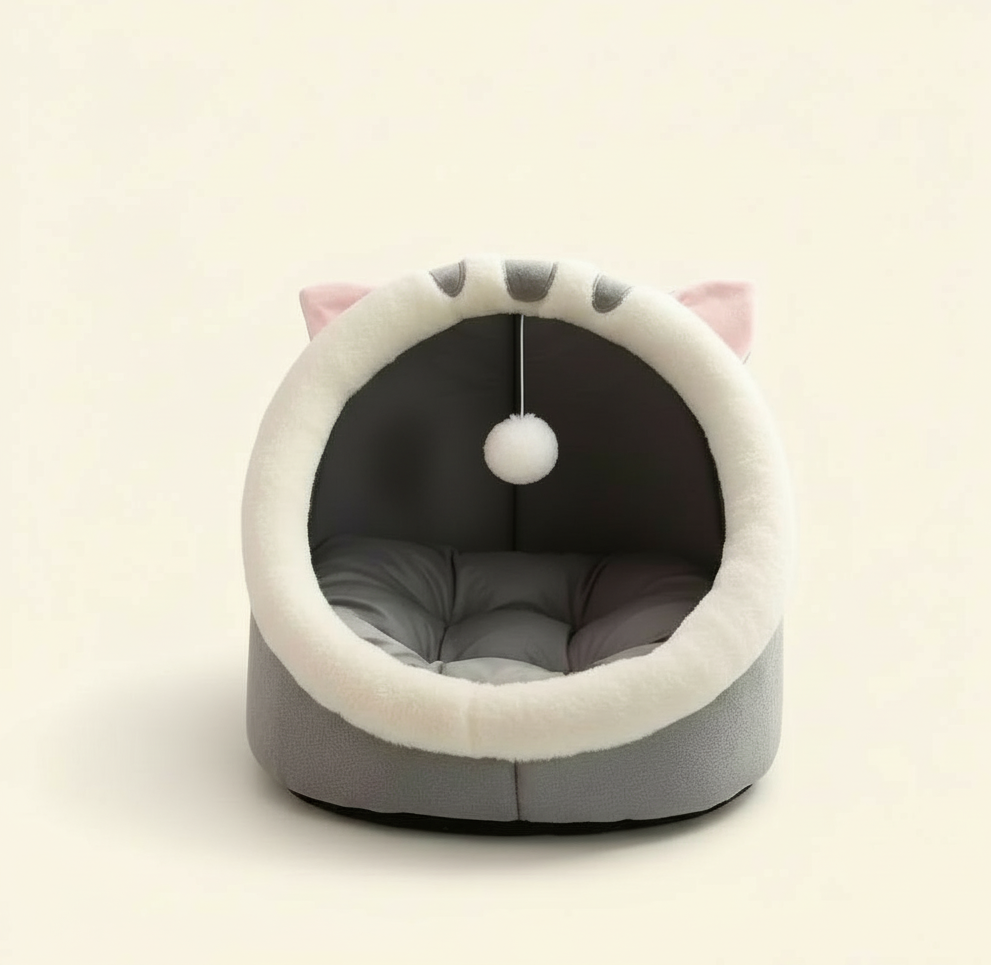 Cat PomPom Bed
